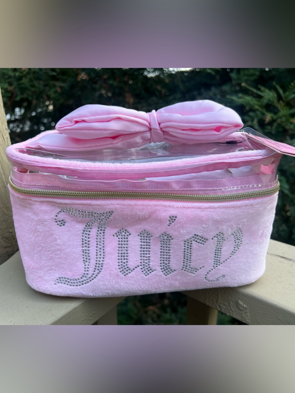Juicy Couture Pink Bow Cosmetic Bag